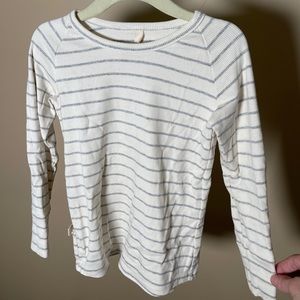 Childhood Clothing cream and gray striped long sleeve shirt. 4T
